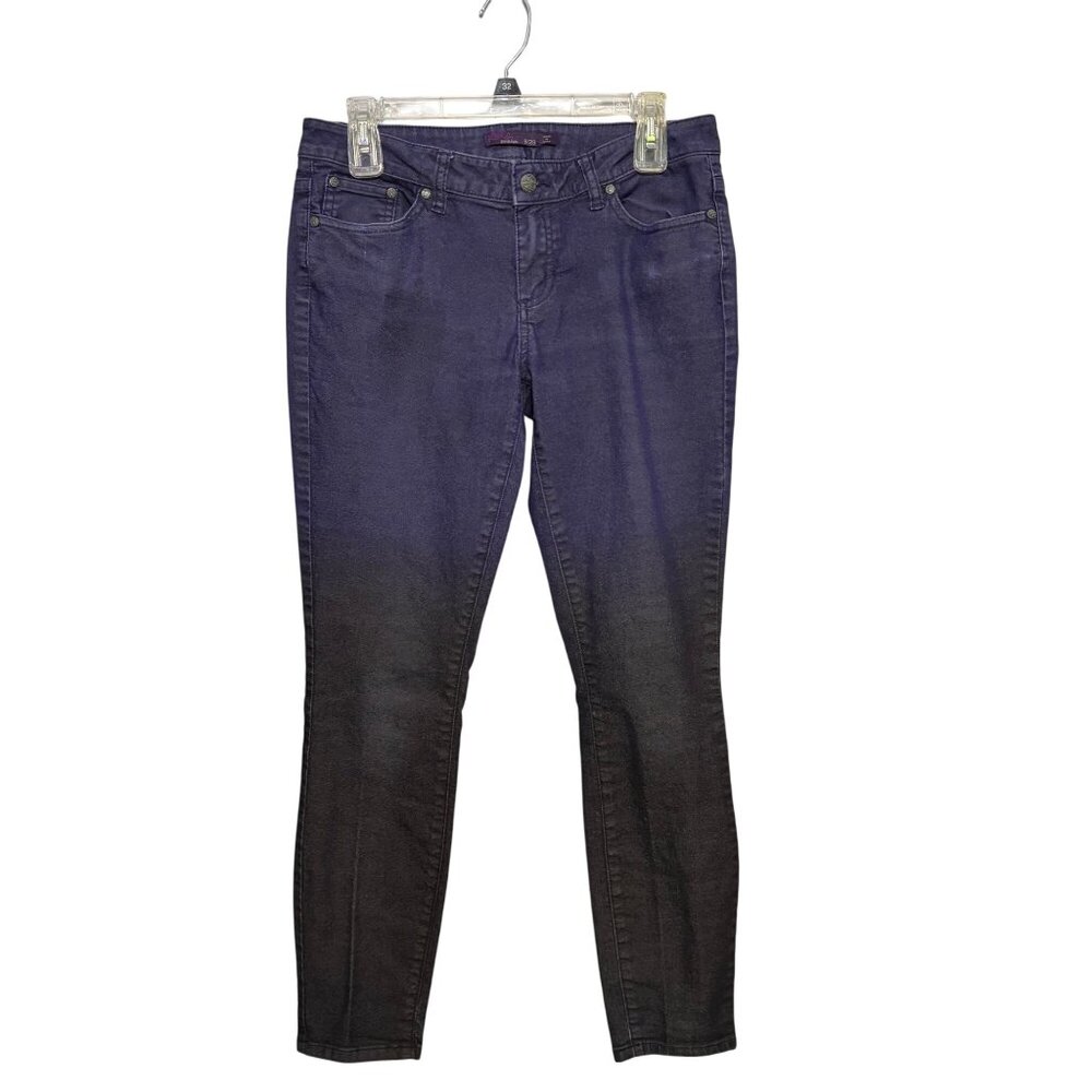 Prana Purple Ombre Gradient Women's Skinny Jeans Size 8 5-Pocket Soft‎ Stretch